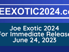 For Immediate Release: the U.S. Government put Joe Exotic in solitary confinement to shut him up