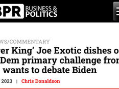 Tiger King’ Joe Exotic dishes on his Dem primary challenge from jail, wants to debate Biden