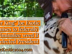 “Tiger King” Joe Exotic promises to federally decriminalize weed if he's elected President.