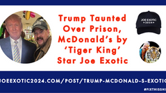 Trump Taunted Over Prison, McDonald's by 'Tiger King' Star Joe Exotic