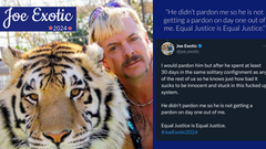 Joe Exotic Says He’ll Pardon Donald Trump If Elected President – But Only After He Does 30 Days