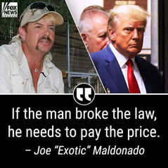 'KARMA'S A B----': 'Tiger King' star Joe Exotic unveils his message to Trump post-indictment
