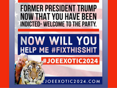 Tiger King’s Joe Exotic calls on Donald Trump from prison to join his presidential campaign