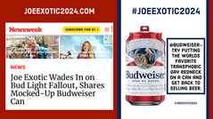 Joe Exotic Wades In on Bud Light Fallout, Shares Mocked-Up Budweiser Can